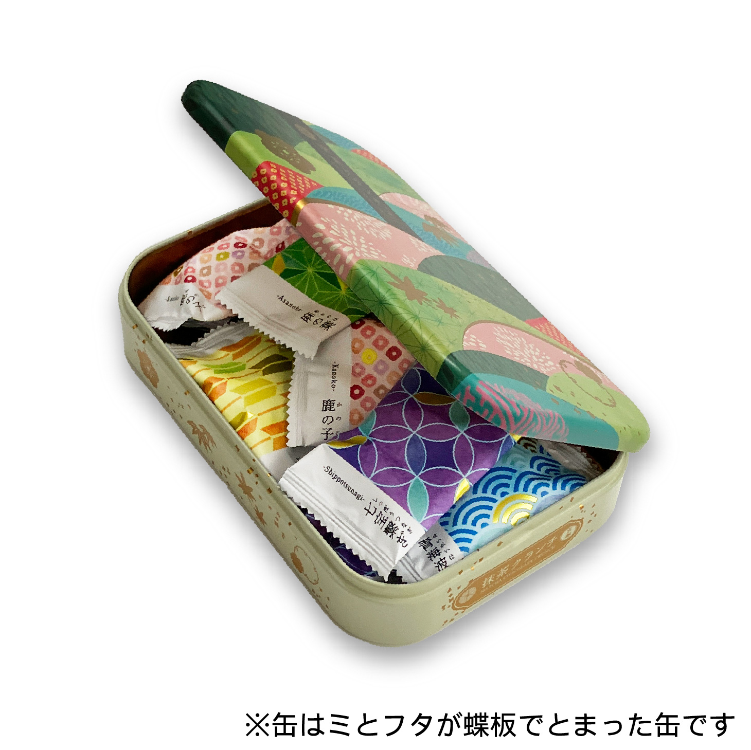 ［京都府］銘菓おたべ 抹茶脆菓罐